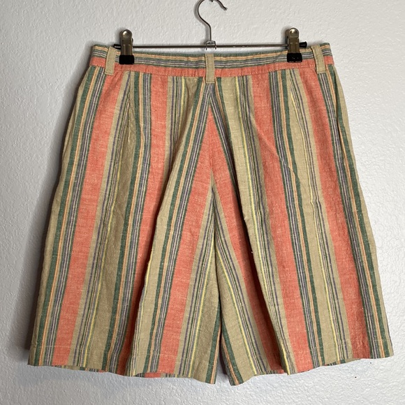 Vintage linen blend ultra hi rise striped shorts - Picture 2 of 6